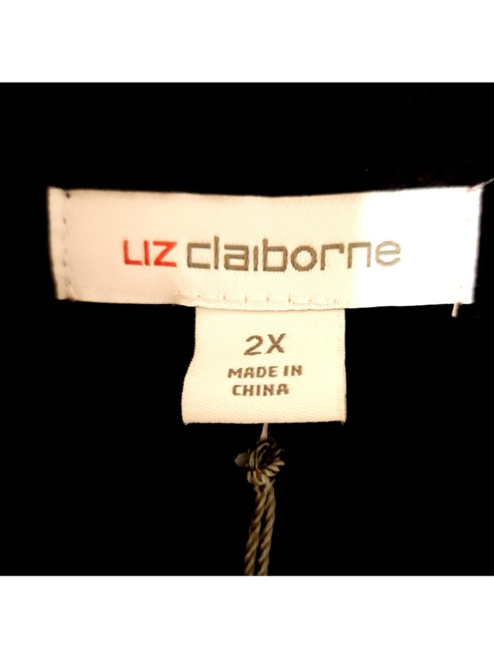 Liz Claiborne Womens New Plus Black Cardigan Sweater Rhinestone Buttons 2X - Picture 7 of 8